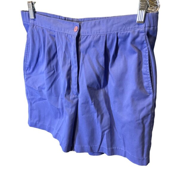 Alison Craig Purple Pleated Button Front High Waisted Shorts Sz 14 - Picture 3 of 7